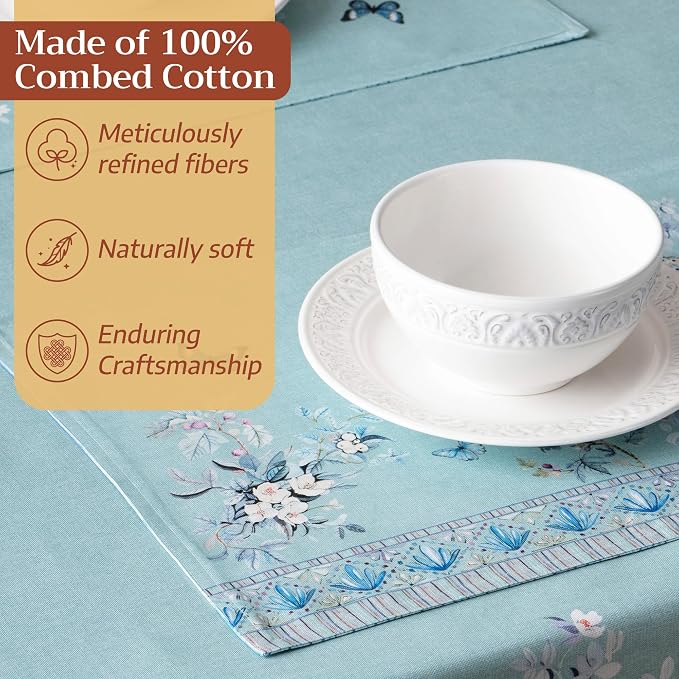 Maison d' Hermine Placemats Set of 4 Reusable 100% Combed Cotton | Cloth Place - Image 4
