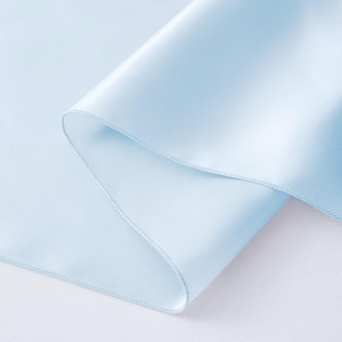Horbaunal 6 Pack Satin Runners 12 x 108 Inch, Pale Blue | Bright Silky Smooth - Image 7