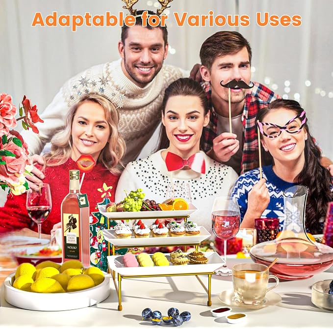 Abiglifty 3 Tier Serving Tray, Tiered Platter, Sturdy & Stable. - Image 7