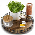 Acacia Wood 10" Lazy Susan Turntable Organizer by HGF