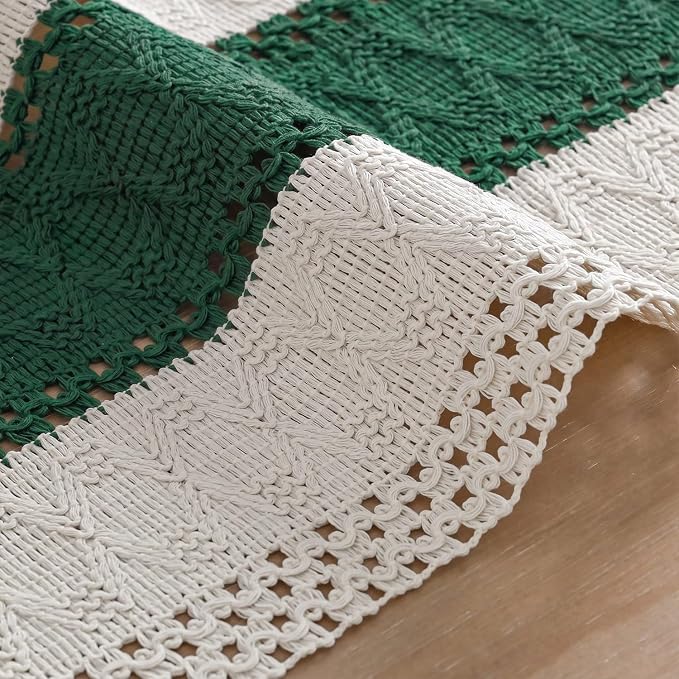 Artoid Mode Dark Green Farmhouse Rustic Table Runner 12x36 Inch | Seasonal - Image 5