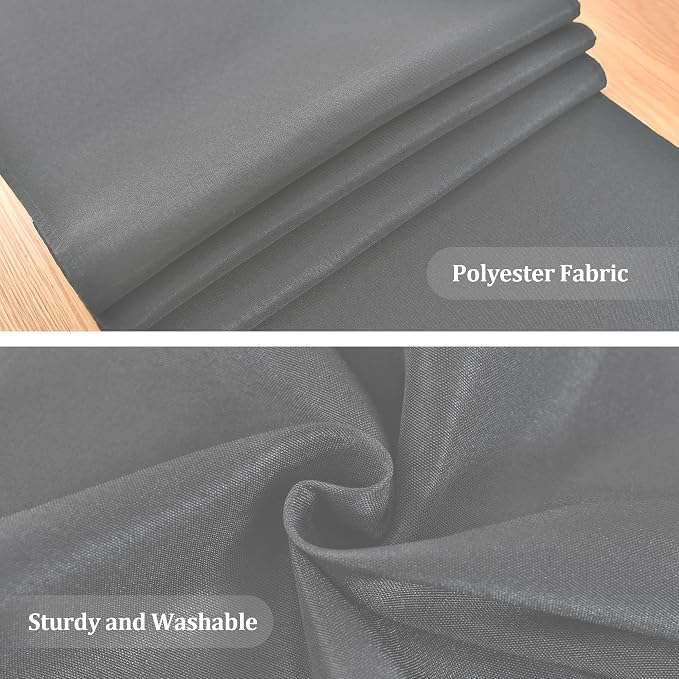 Wolkemer Farmhouse Grey Table Runner Dining Table Runners 60 Inches Long | - Image 4
