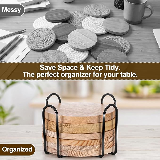 20 Pcs Metal Coaster Holder Square 4 Inch Iron Coaster - Image 6