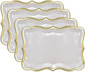 Decorative Gold Rim Display Trays 10 Pack 9 x 13 Inch Cardboard Platters | by GiftBoutique
