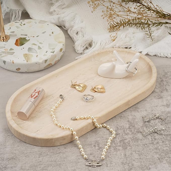 Italian Travertine Tray, Catchall Tray - Image 5
