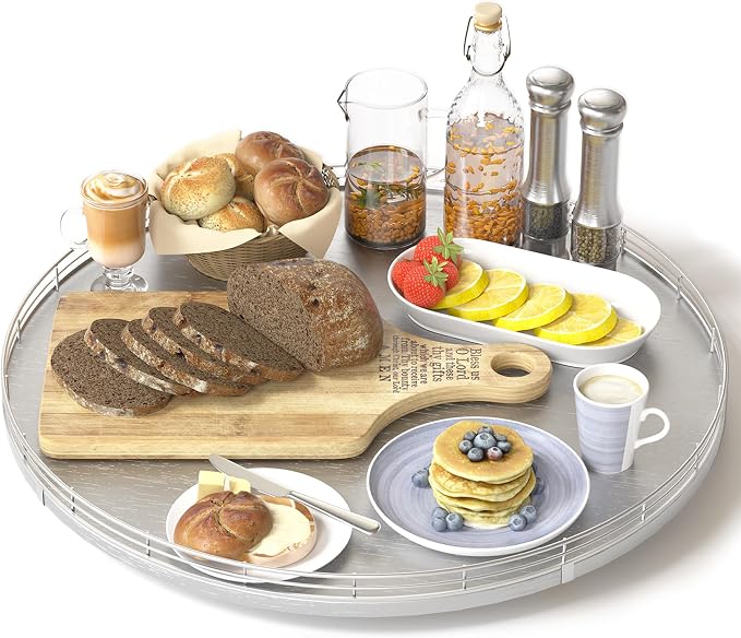 Oroyutor 16-Inch Oak Lazy Susan Organizer by Oroyutor