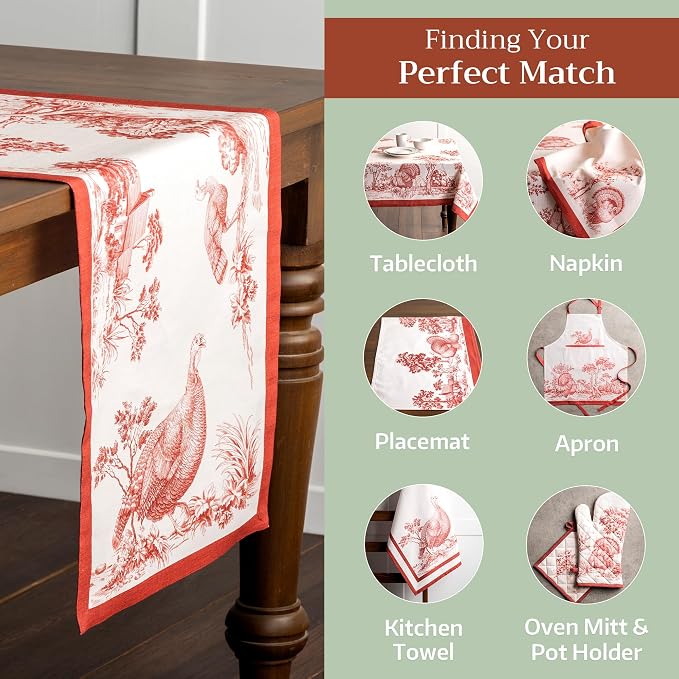 Maison d' Hermine Table Runner 100% Cotton 14.50" x 108" | Table Runners 108 - Image 5
