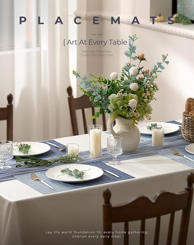 Leetaltree Gradient Blue Woven Placemats Set of 4 - Image 2