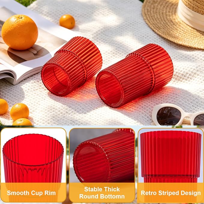 12 Pack Plastic Wine Glasses, 16 Oz Highball Glasses & 12 Oz Cocktail Glasses - Image 6