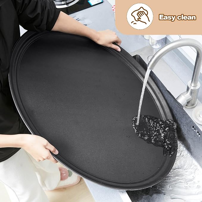 FillTouch 4 Pcs Restaurant Serving Trays PP Plastic Non Slip Rubber Lined Large - Image 6