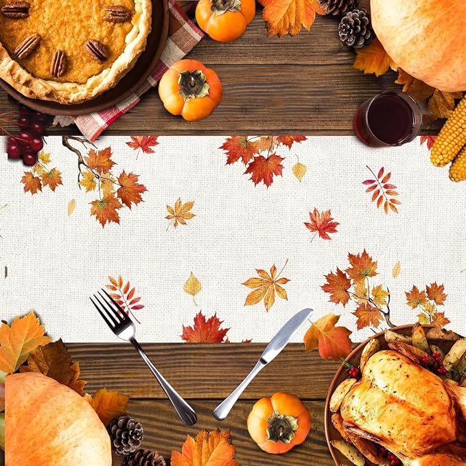 Bonsai Tree Fall Runner for Table 84, Fall Table Runner for Kitchen, Dining | - Image 4