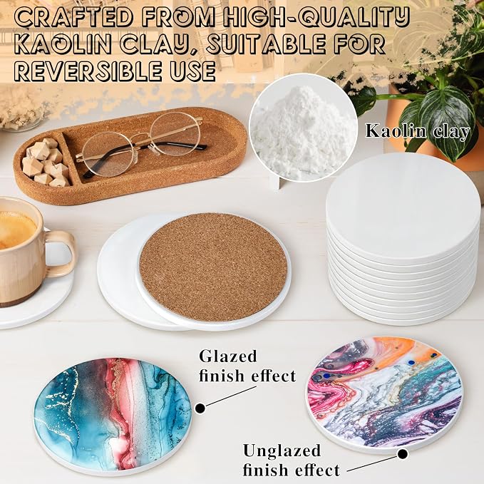 36 PCS Sublimation Coasters Glossy Glazed Ceramic Tiles - Image 5