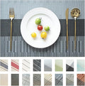 Placemats Set of 8 Vinyl/Plastic Woven Place Mats by Unknown
