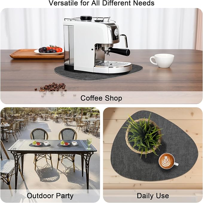 Faux Leather Placemats Set of 6, Dual Sided - Image 7