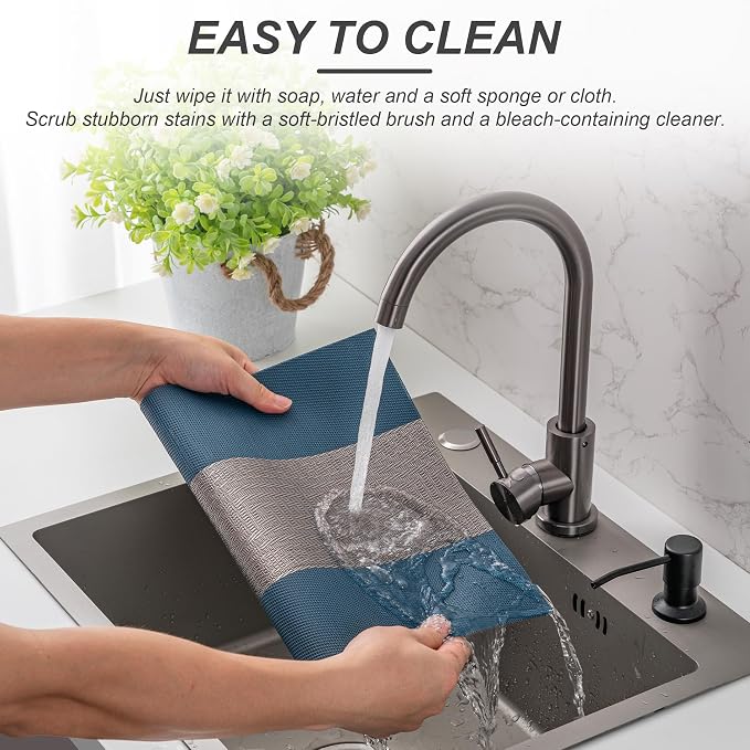 Placemats Set of 4 Washable Indoor | Outdoor Vinyl Place Mats - Image 3