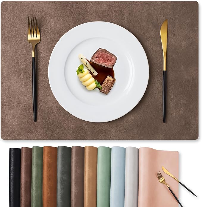 MOSAYT Vinyl Placemats Set of 8-12 X 17 Inch by MOSAYT