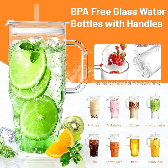 Birity 40OZ Borosilicate Glass Tumbler - Image 3