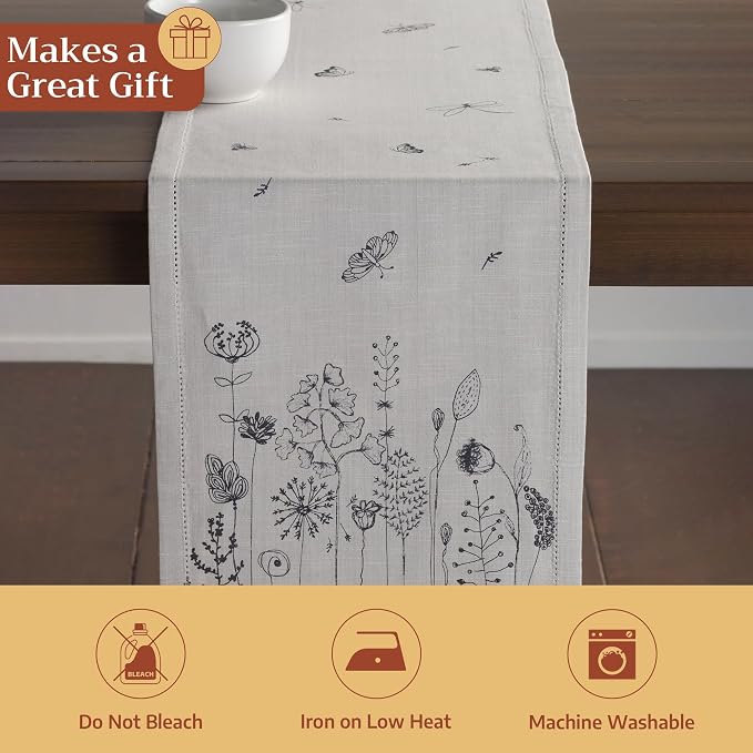 Maison d' Hermine Table Runner 100% Cotton 14.50" x 108" | Table Runners 108 - Image 5