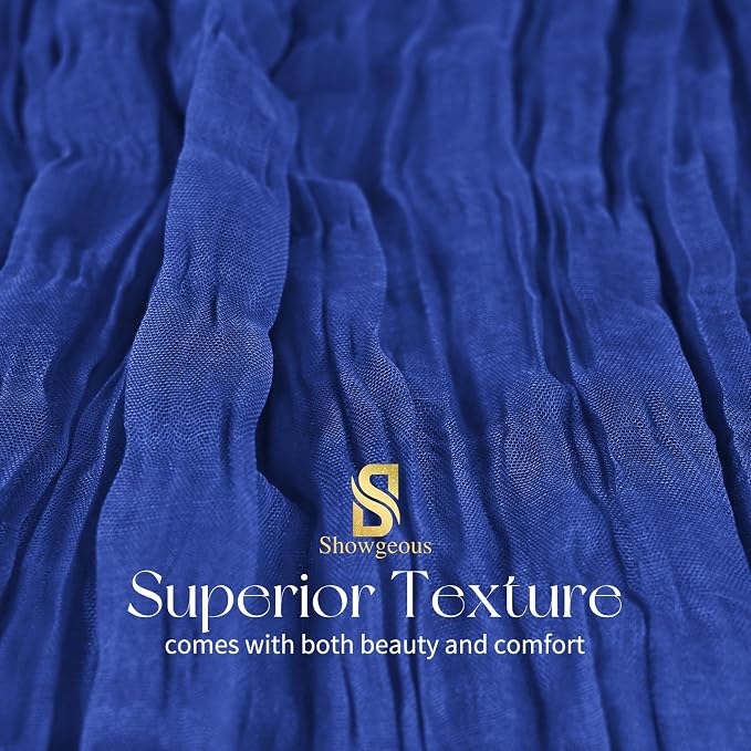 Showgeous 18 Pack Royal Blue Cheesecloth Table Runner, 17 x 108 Inches | Boho - Image 4