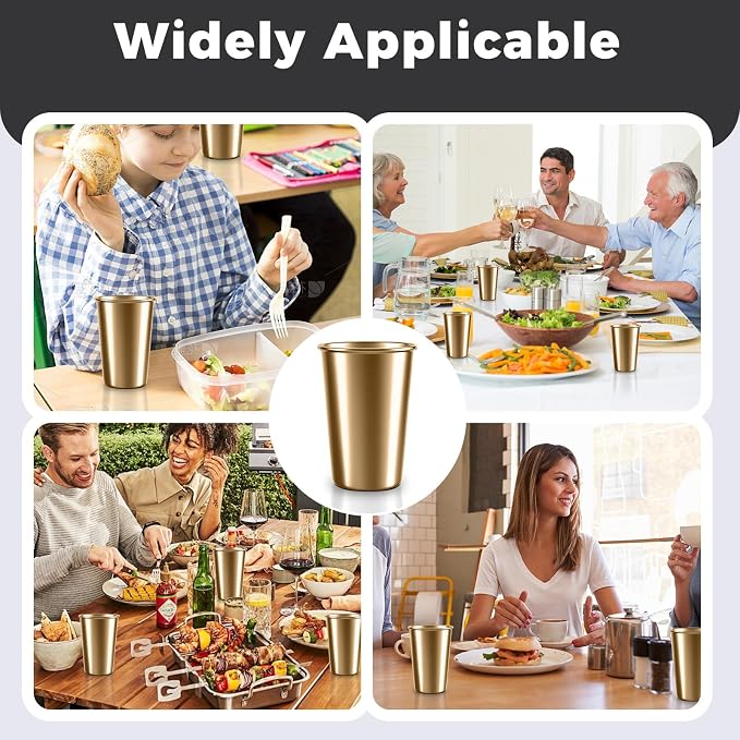 5-Pack 10 oz 304 Stainless Steel Cups, BPA-Free | Food-Grade 304 Steel - Image 7