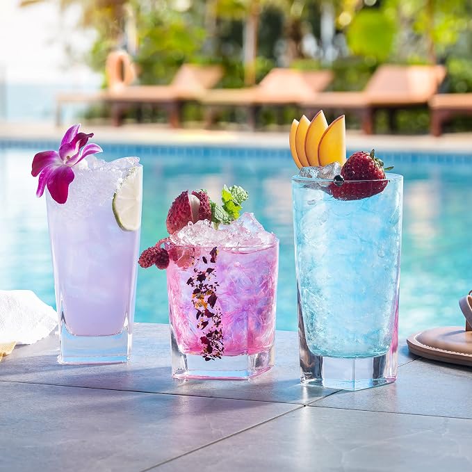 Everyday Drinking Glasses Set of 8 Drinkware Kitchen Glasses - Image 3