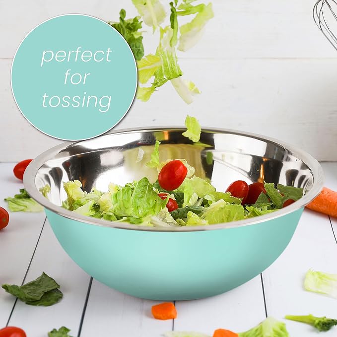Stainless Steel Mixing Bowls Set, 5-Piece Meal Prep & Food Storage | .75 - Image 3
