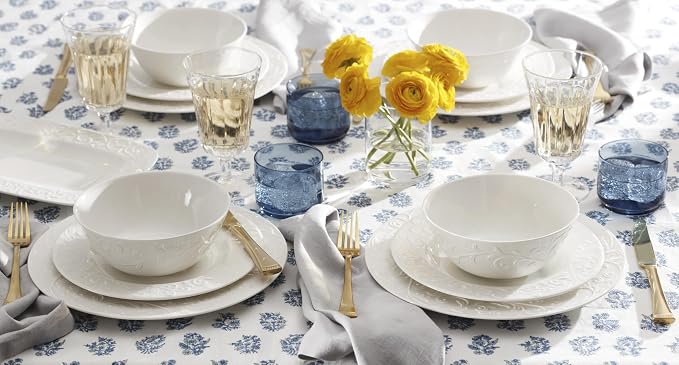 Lenox Opal Innocence Carved Porcelain 16-Piece Dinnerware Set - Image 4