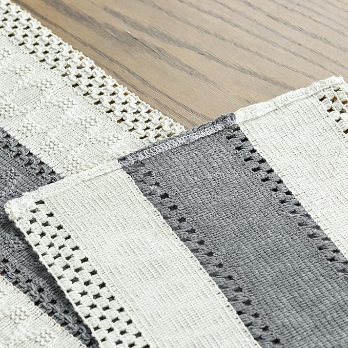Artoid Mode Dark Grey Farmhouse Rustic Table Runner 12x36 Inch | Seasonal - Image 5