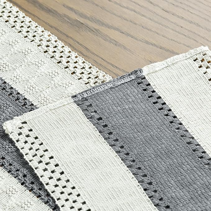 Artoid Mode Dark Grey Farmhouse Rustic Table Runner 12x48 Inch | Seasonal - Image 5