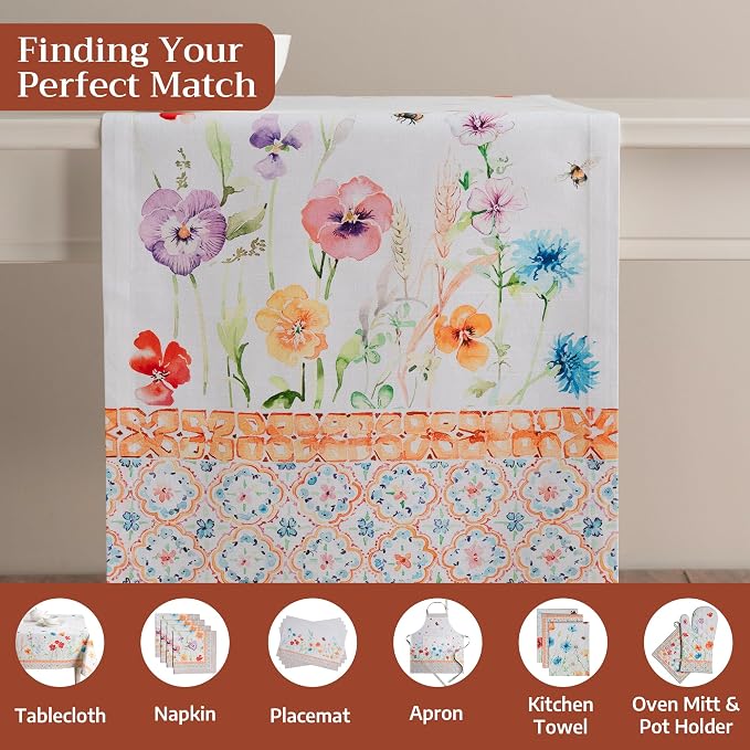 Maison d' Hermine Table Runner 100% Cotton 14.50" x 108" | Table Runners 108 - Image 4