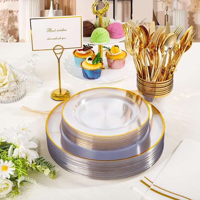 SUT 350Pcs Plastic Dinnerware Set - Image 3