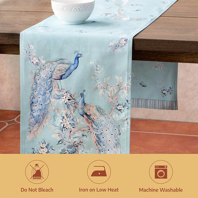 Maison d' Hermine Table Runner 100% Combed Cotton 14.5"x72" | Table Runners 72 - Image 8