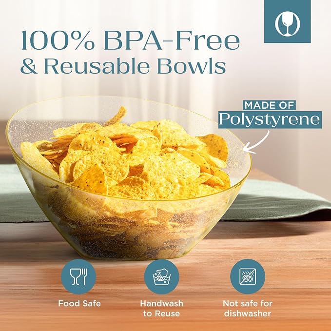 5 Pack Gold Plastic Angled Serving Bowl Disposable - Image 6