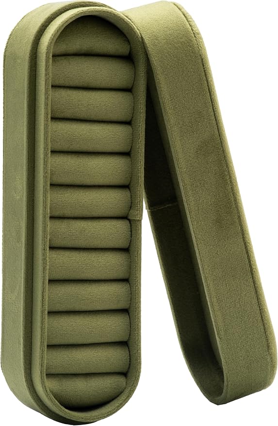 Velvet Small Multiple Ring Box Portable Organizer Display Storage | Travel Case by COWFEX