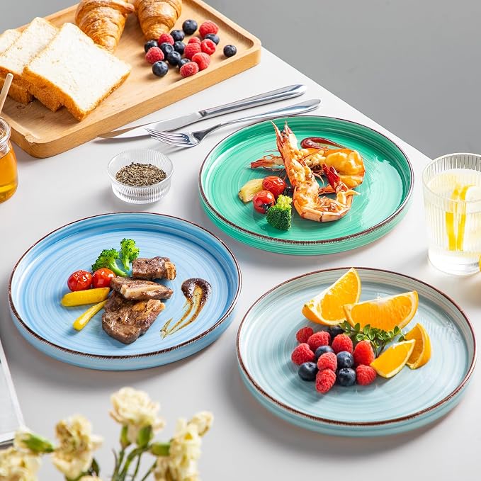 vancasso Bonita 8.5 inch Salad Plates, Ceramic Small Dinner Plates Set - Image 6