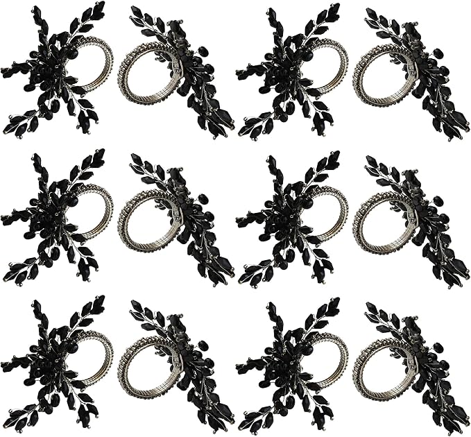 ITOS365 Napkin Rings Set of 12 for Dining Table Decoration Parties Everyday by ITOS365