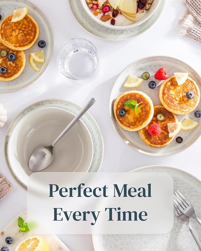 12 Piece Stoneware Dinnerware Set - Image 4