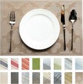 Placemats Set of 6 Vinyl/Plastic Woven Place Mats by Unknown