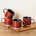 GBhome 12 OZ Stackable Coffee Mugs Set of 4, Ceramic Coffee Cups Set | 4 by GBhome