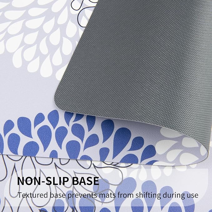 QIYI PU Leather Placemats Set of 6, Dahlia | Faux Leather, Heat Resistant - Image 4