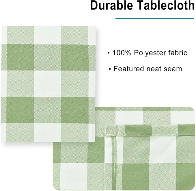 Checkered Rectangle Tablecloth - Image 4