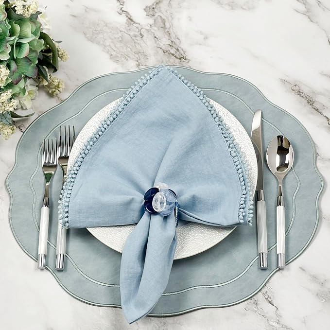 Handcrafted Acrylic Beaded Napkin Rings – Set of 4, Yacht Party, Luxury Gift - Image 5