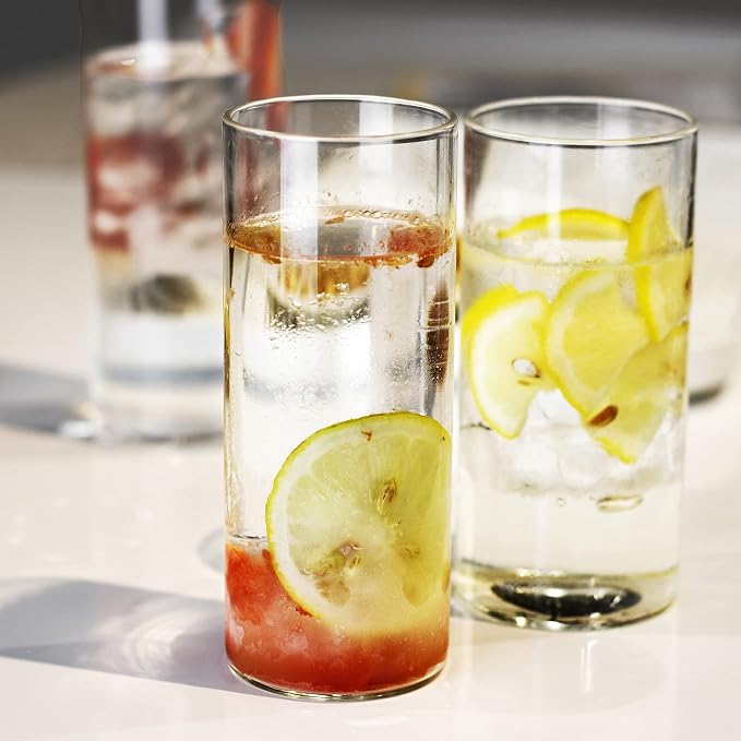LUXU Drinking Glasses 12 oz, Water Glasses, Mojito Glass Cups, Bar Glassware - Image 8