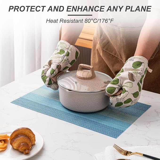 Placemats Set of 6 Washable Indoor | Outdoor Vinyl Place Mats - Image 5