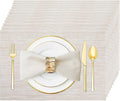 Beige Vinyl Placemats Set of 12, Heat Resistant Table Placemats | 18x12 inch by Uolr