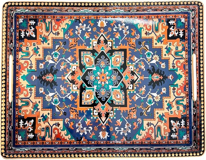 Boho Persian Rug Pattern Serving Tray by UOEKCS