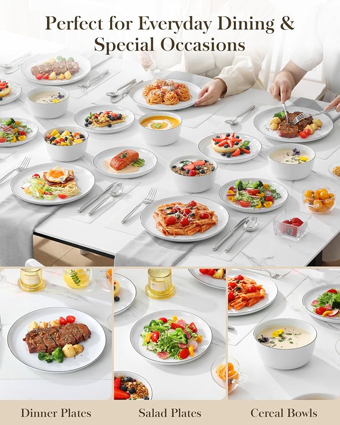 MALACASA 24-Piece Dinnerware Set - Image 7
