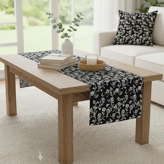 Floral Table Runner Vintage Flowers Botanical Design Rustic Vintage Grand - Image 4