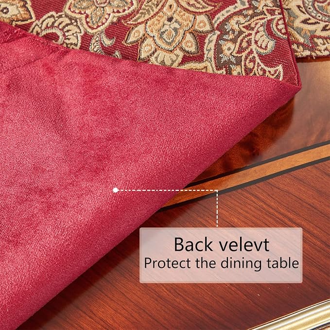 Luxury Vintage Table Runners 72 inches Long Embroidery Jacquard Fabric - Image 6