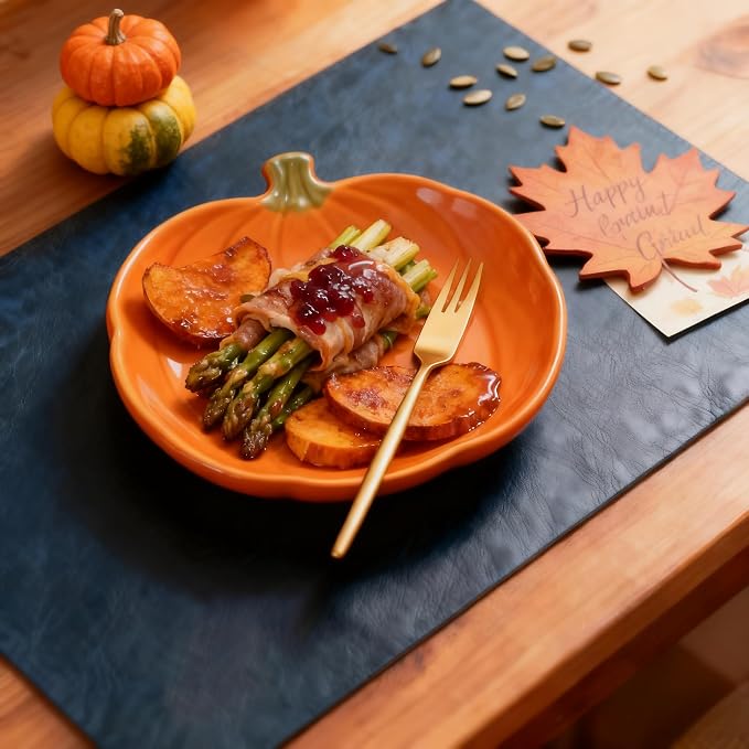 Placemats Set of 12, DOLOPL Reversible Dual-Color Faux Leather Place Mats - Image 2